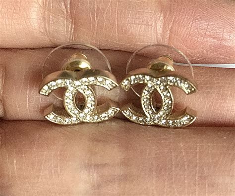 are chanel earrings gold|genuine chanel earrings uk.